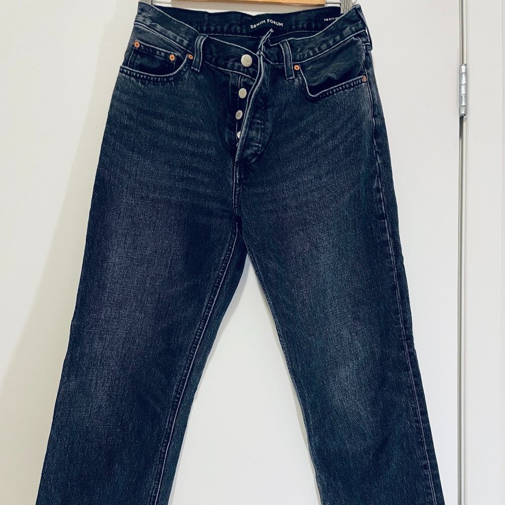 Black Aritzia Denim Forum The Patti Midrise Straight Jeans